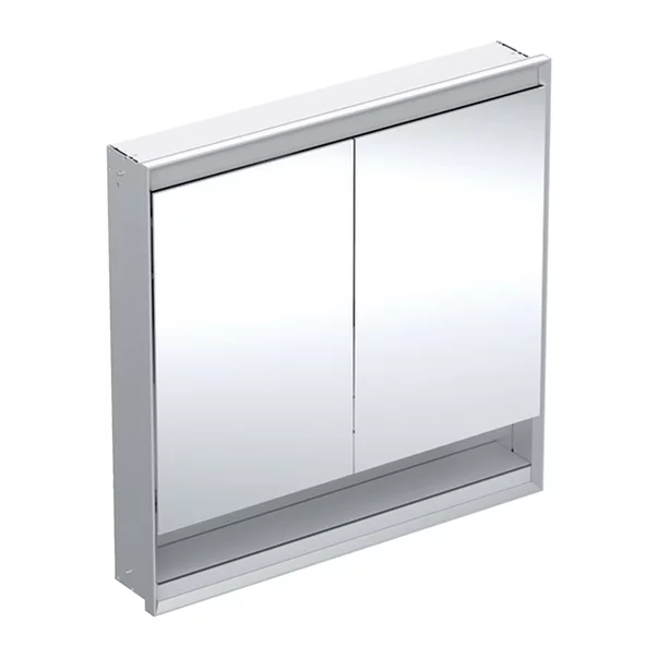 Mobilier Baie - Dulap incastrat cu oglinda si nisa Geberit One ComfortLight 90 cm aluminiu eloxat