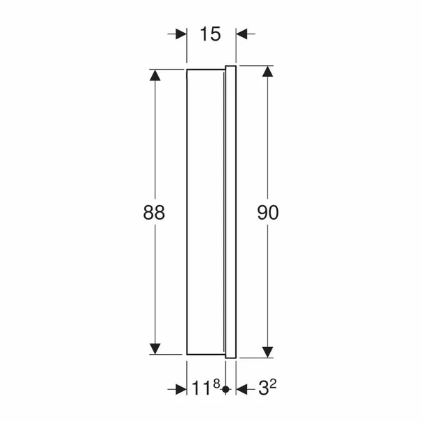 Dulap incastrat cu oglinda si nisa Geberit One ComfortLight 90 cm aluminiu eloxat [4]