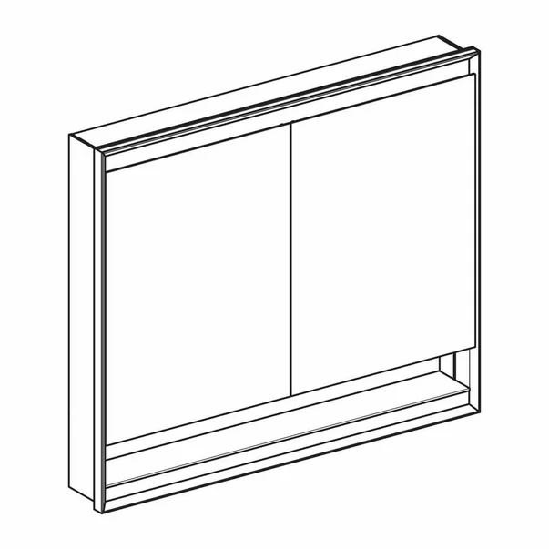 Dulap incastrat cu oglinda si nisa Geberit One ComfortLight 105 cm aluminiu eloxat [5]