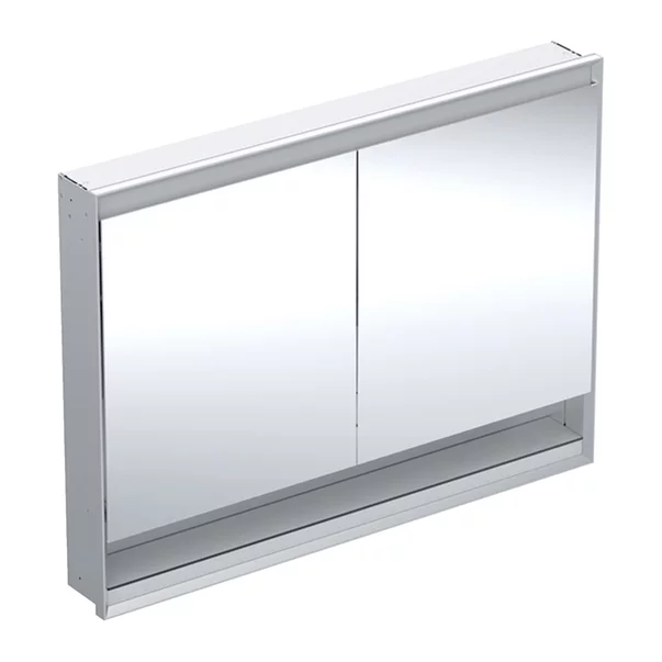 Mobilier Baie - Dulap incastrat cu oglinda si nisa Geberit One ComfortLight 120 cm aluminiu eloxat
