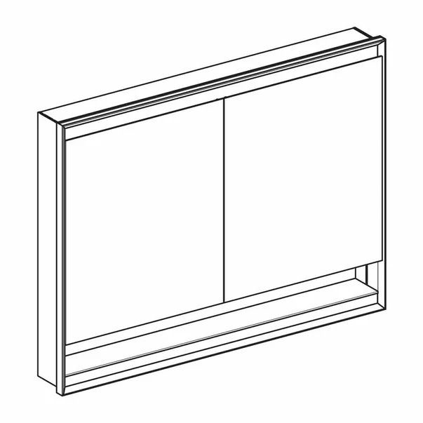 Dulap incastrat cu oglinda si nisa Geberit One ComfortLight 120 cm aluminiu eloxat [5]