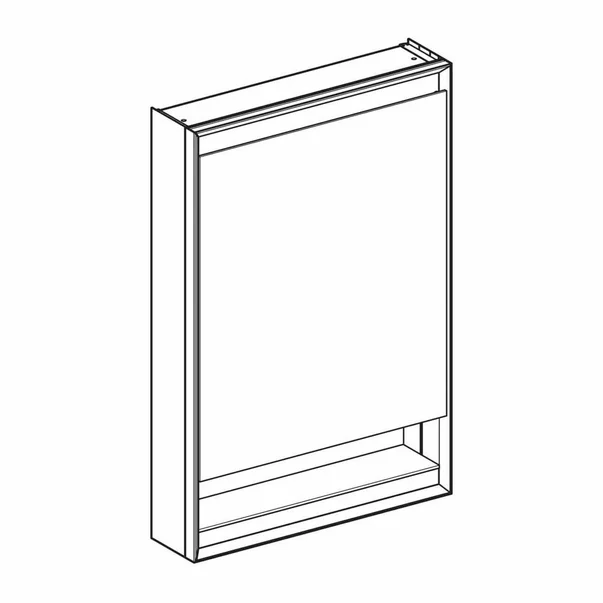 Dulap cu oglinda si nisa Geberit One ComfortLight stanga 60 cm aluminiu eloxat [5]