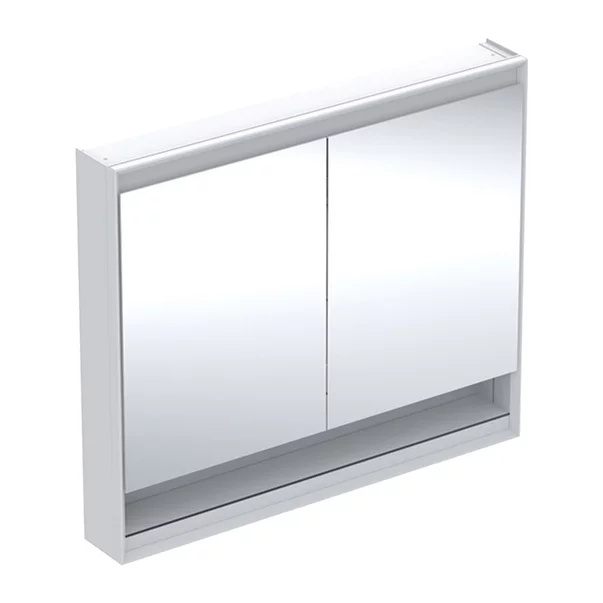 Dulapuri de baie - Dulap cu oglinda si nisa Geberit One ComfortLight 105 cm alb