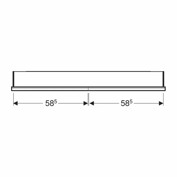 Dulap cu oglinda si nisa Geberit One ComfortLight 120 cm aluminiu eloxat [3]