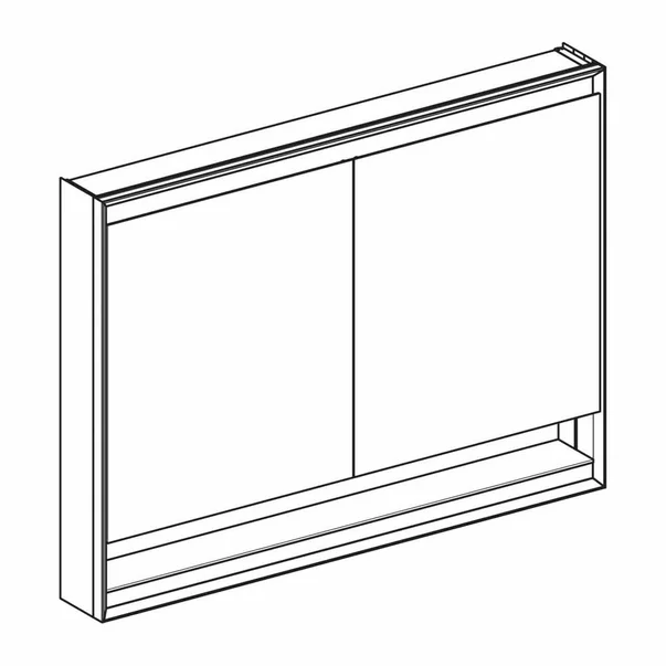 Dulap cu oglinda si nisa Geberit One ComfortLight 120 cm aluminiu eloxat [5]