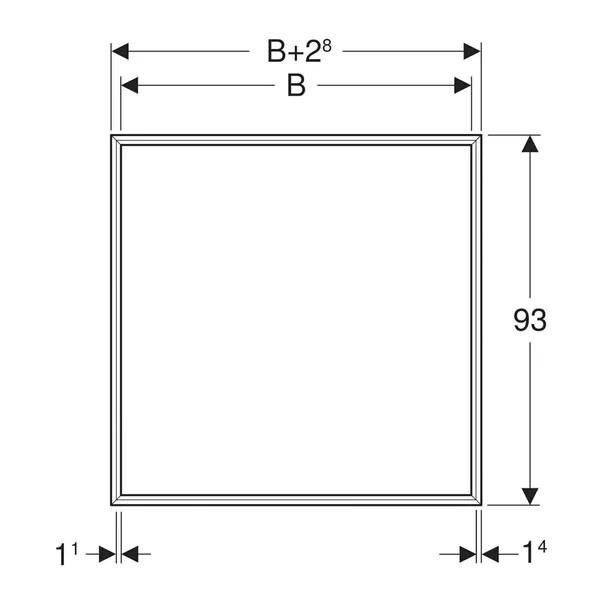 Cadru de acoperire pentru dulap cu oglinda Geberit One aluminiu eloxat 105 cm [2]