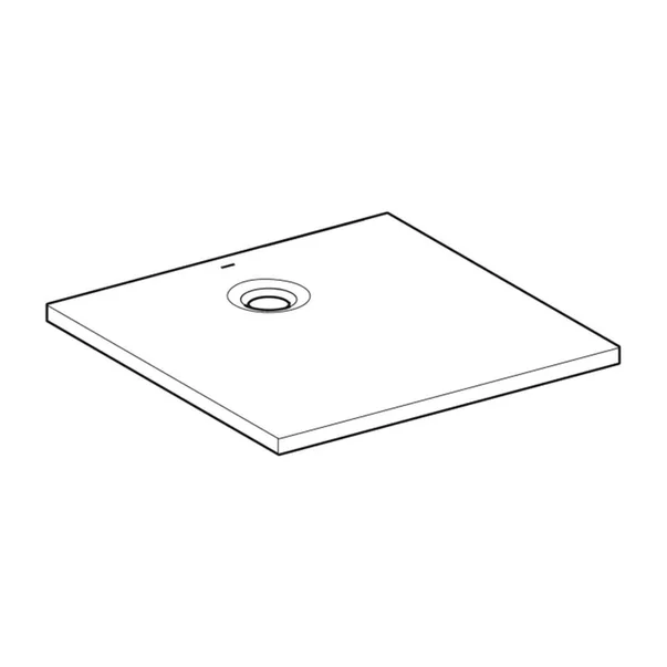 Cadita de dus patrata Geberit Olona alb 80x80 cm [5]