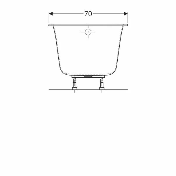 Cada dreptunghiulara Geberit Soana 170x70 cm cu scurgere laterala [5]