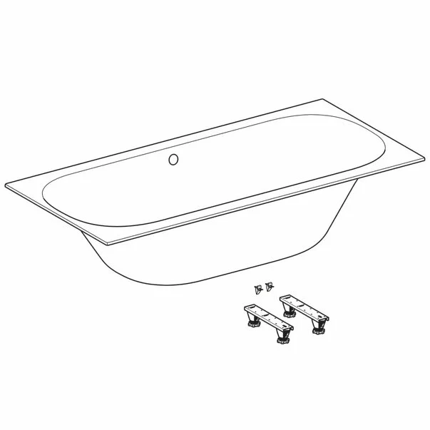 Cada dreptunghiulara Geberit Soana duo 190x90 cm cu scurgere centrala [3]