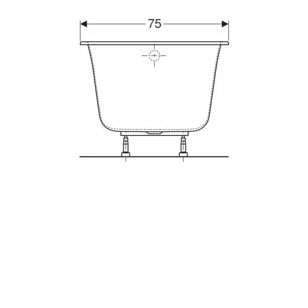 Cada dreptunghiulara Geberit Soana 170x75 cm cu scurgere laterala [6]