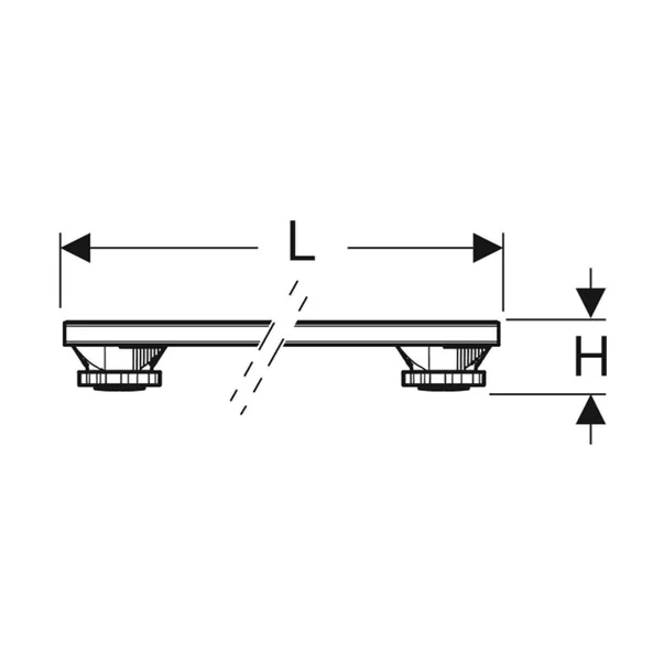 Kit de instalare pentru cazi de dus din piatra Geberit Olona 80 cm [3]