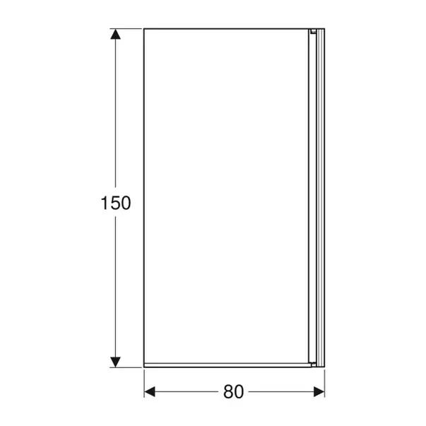 Paravan de cada Geberit Geo 80x150 cm crom [2]