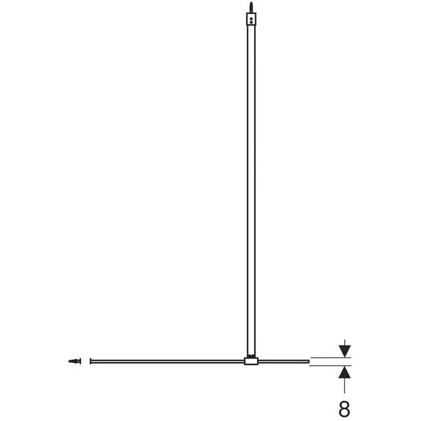 Paravan de dus tip Walk-in Geberit Geo 80x200 cm sticla securizata 8 mm [3]