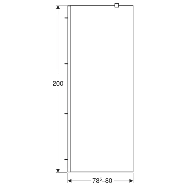Paravan de dus tip Walk-in Geberit Geo 80x200 cm sticla securizata 8 mm [4]
