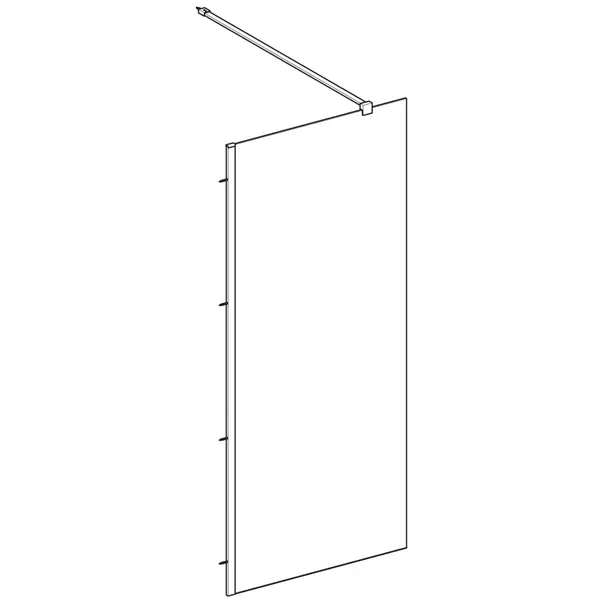 Paravan de dus tip Walk-in Geberit Geo 90x200 cm sticla securizata 8 mm [2]