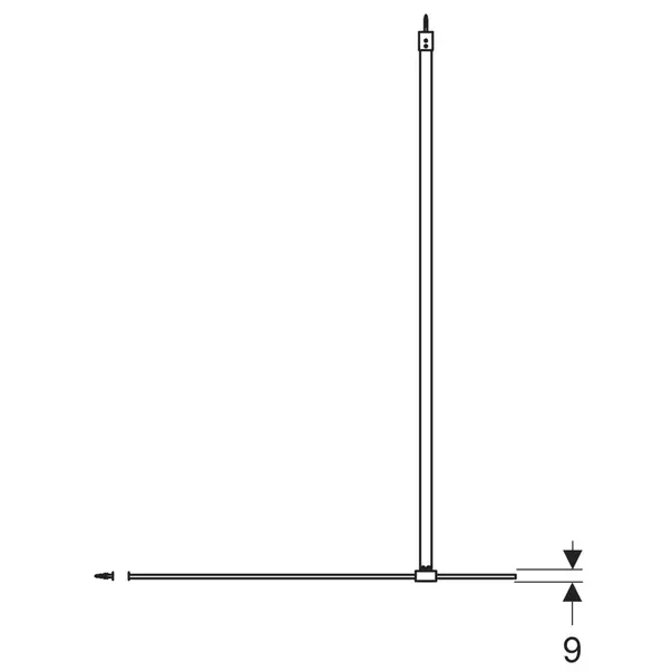 Paravan de dus tip Walk-in Geberit Geo 90x200 cm sticla securizata 8 mm [3]