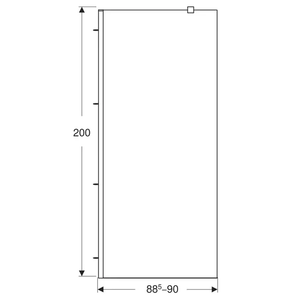 Paravan de dus tip Walk-in Geberit Geo 90x200 cm sticla securizata 8 mm [4]