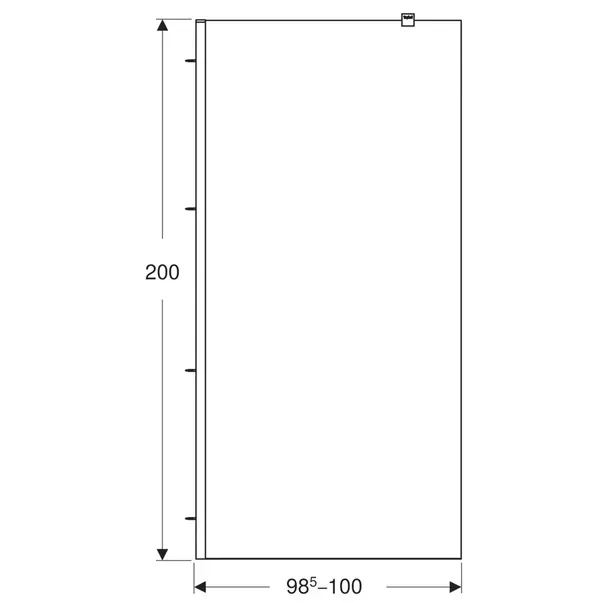 Paravan de dus tip Walk-in Geberit Geo 100x200 cm sticla securizata 8 mm [4]