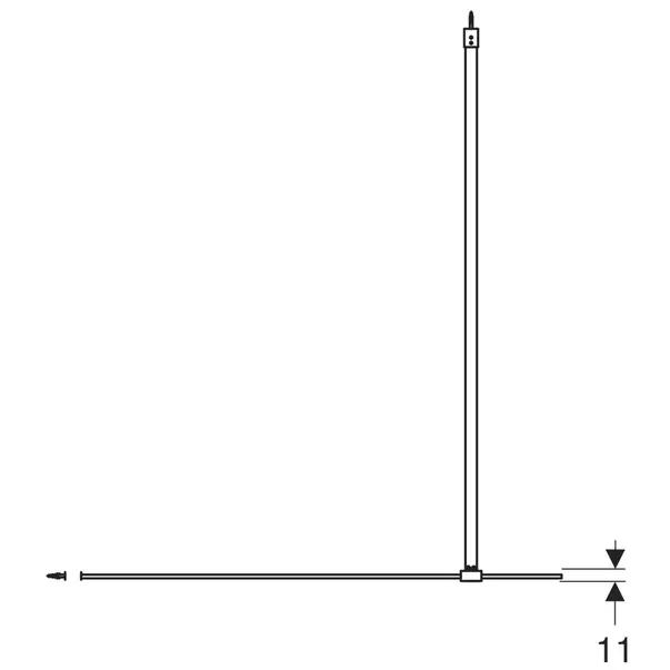 Paravan de dus tip Walk-in Geberit Geo 110x200 cm sticla securizata 8 mm [3]