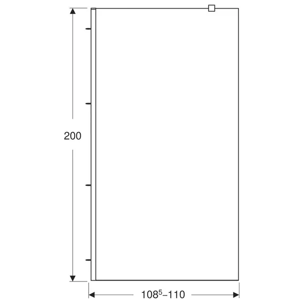 Paravan de dus tip Walk-in Geberit Geo 110x200 cm sticla securizata 8 mm [4]
