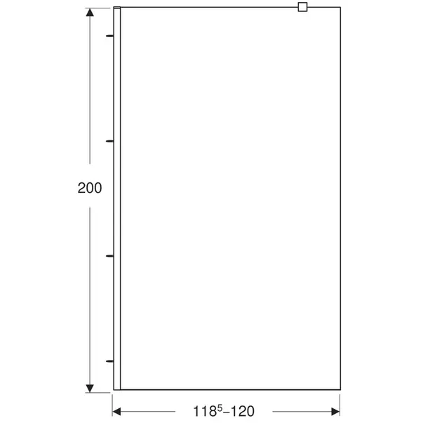 Paravan de dus tip Walk-in Geberit Geo 120x200 cm sticla securizata 8 mm [4]