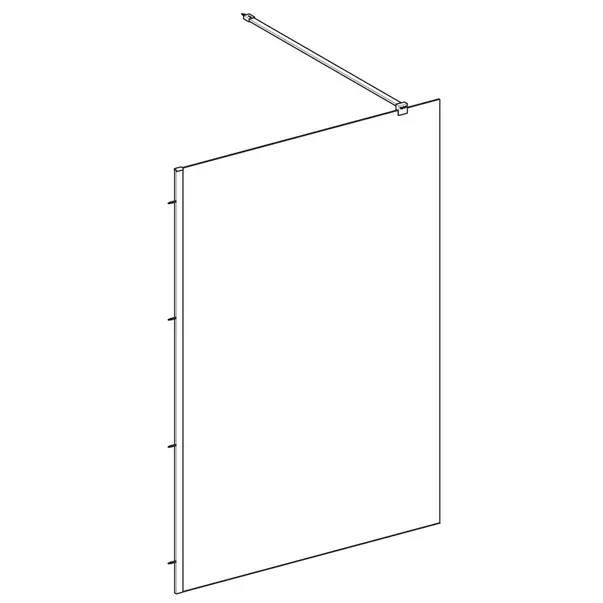 Paravan de dus tip Walk-in Geberit Geo 140x200 cm sticla securizata 8 mm [2]