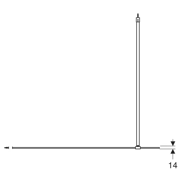 Paravan de dus tip Walk-in Geberit Geo 140x200 cm sticla securizata 8 mm [3]