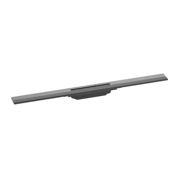 Rigole si canale de scurgere dus - Capac pentru rigola de dus Hansgrohe RainDrain Flex ajustabil negru - crom periat 80 cm