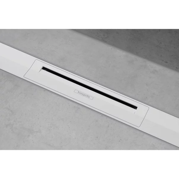 Capac pentru rigola de dus Hansgrohe RainDrain Flex 80 cm alb mat ajustabila [3]