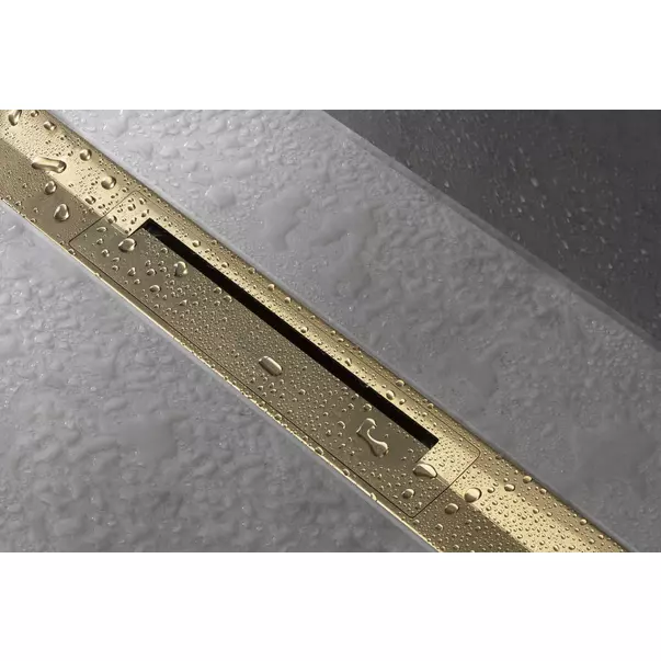 Set rigola pentru dus plus capac Hansgrohe RainDrain Flex ajustabil 80 cm auriu lucios [2]