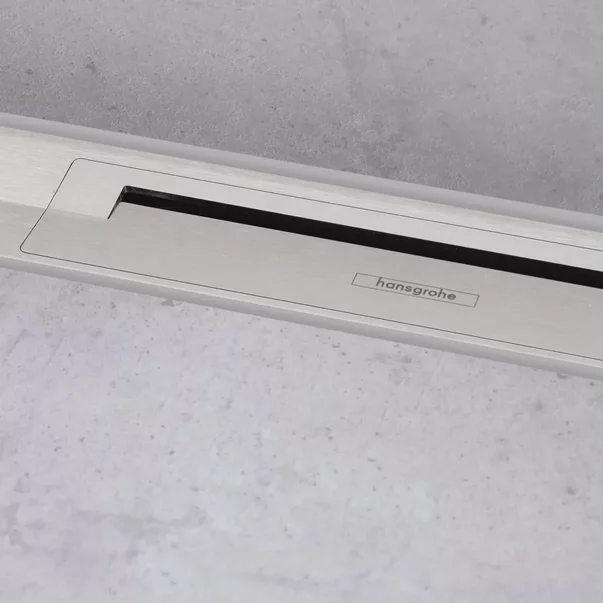 Capac pentru rigola de dus Hansgrohe RainDrain Flex 80 cm ajustabila inox periat [2]