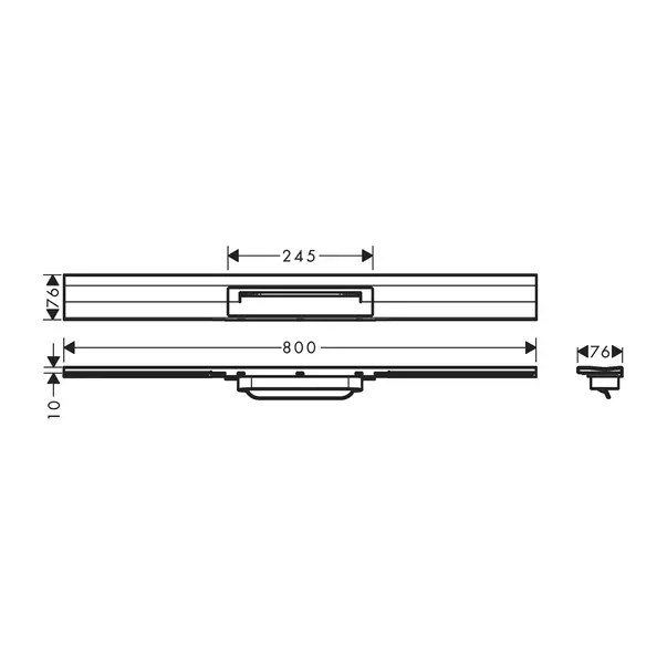 Capac pentru rigola de dus Hansgrohe RainDrain Flex ajustabil 80 cm auriu lucios [2]
