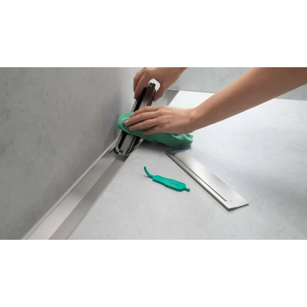 Capac pentru rigola de dus Hansgrohe RainDrain Flex ajustabil negru mat 90 cm [3]