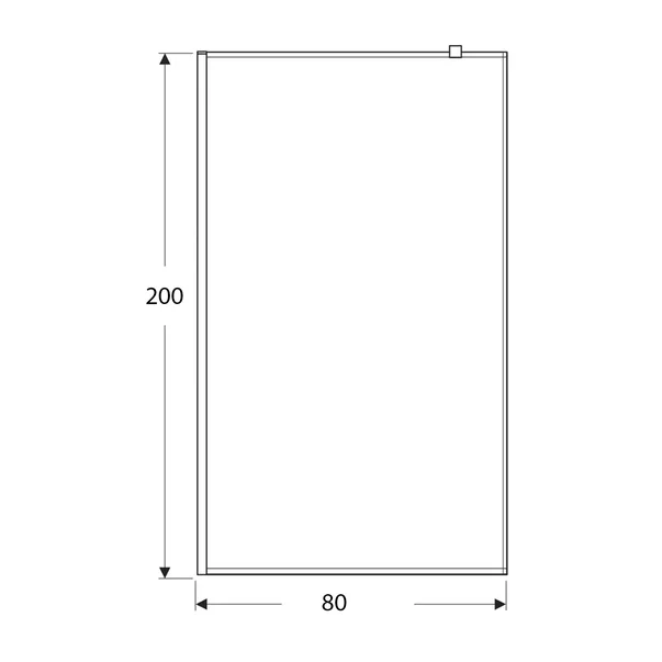 Paravan de dus tip Walk-in crom Rune Borr 80x200 cm [3]
