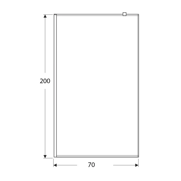 Paravan de dus tip Walk-in negru mat Rune Borr 70x200 cm [5]