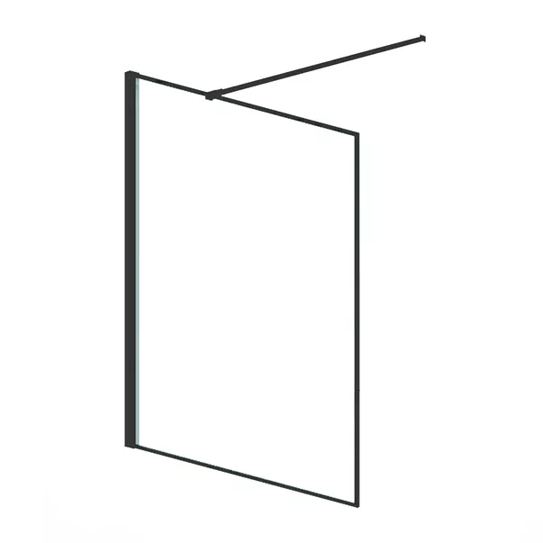 Paravan de dus tip Walk-in negru mat Rune Borr 90x200 cm [4]