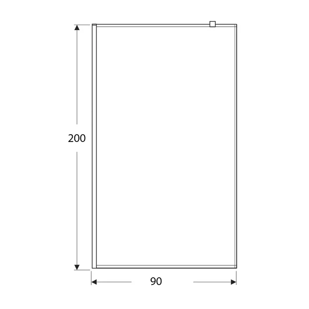 Paravan de dus tip Walk-in negru mat Rune Borr 90x200 cm [5]