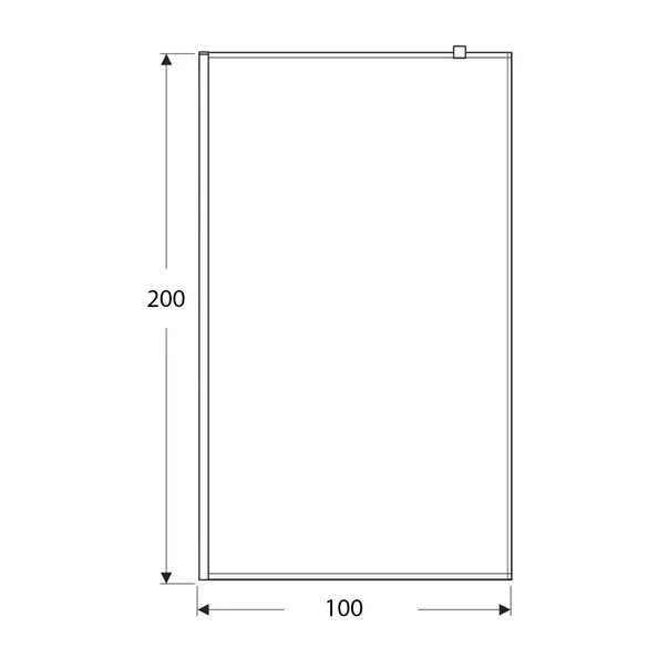 Paravan de dus tip Walk-in negru mat Rune Borr 100x200 cm [5]