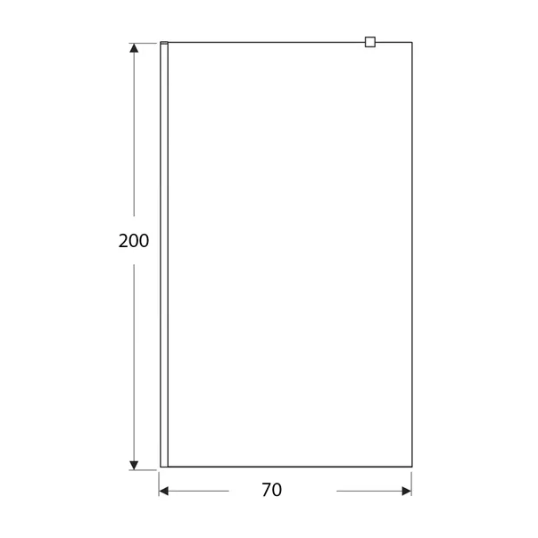 Paravan de dus tip Walk-in crom Rune Syn 70x200 cm [6]