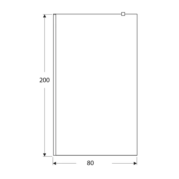 Paravan de dus tip Walk-in auriu periat Rune Syn 80x200 cm [4]