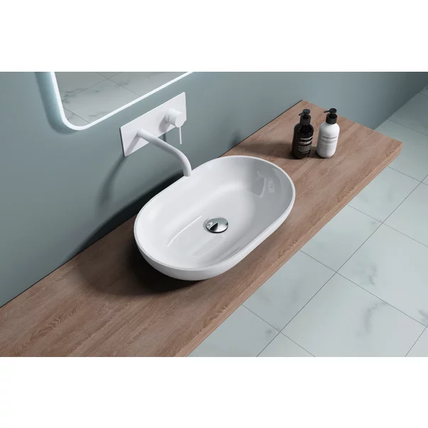 Obiecte Sanitare - Lavoar din compozit pe blat Rune Vali 54 cm