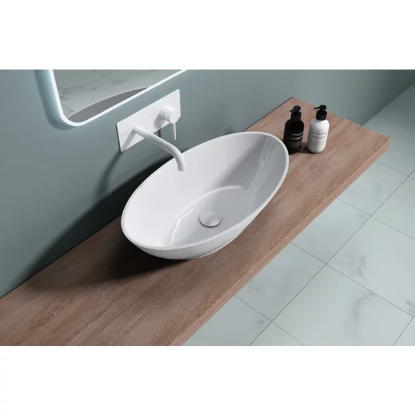 Obiecte Sanitare - Lavoar din compozit pe blat Rune Ran 63 cm
