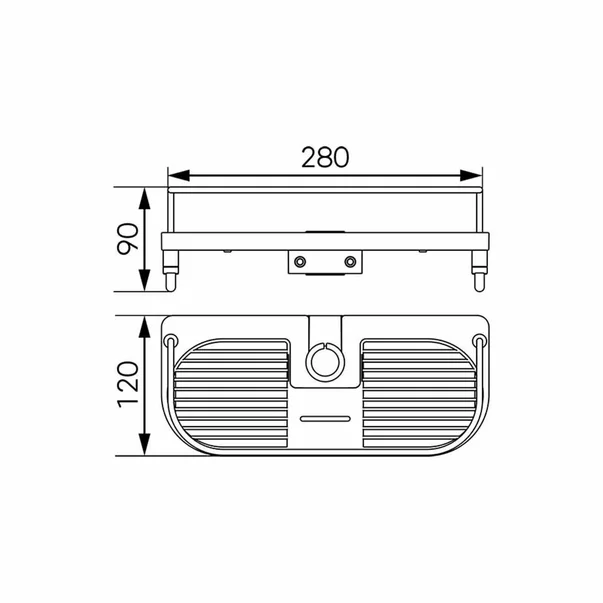 Etajera dus Ferro Emotion alb - inox [2]