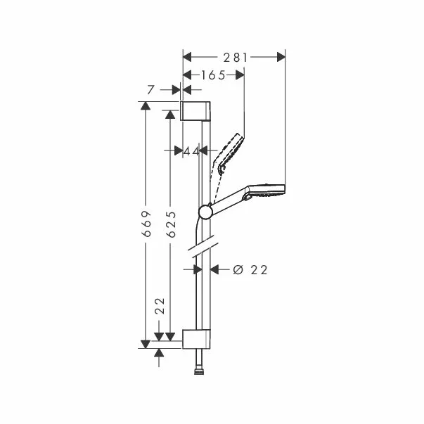 Set baterii Hansgrohe Novus 70 lavoar dus si set de dus Crometta crom [9]