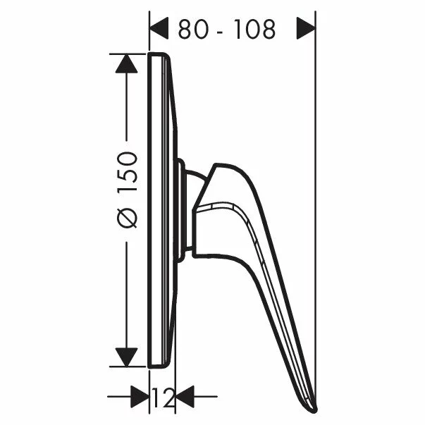 Baterie dus incastrata Hansgrohe Novus monocomanda crom [2]