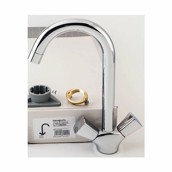 Baterie bucatarie Hansgrohe Logis dubla comanda crom [2]