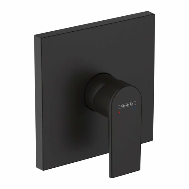 Baterii baie - Baterie dus incastrata Hansgrohe Vernis Shape negru mat fara corp ingropat