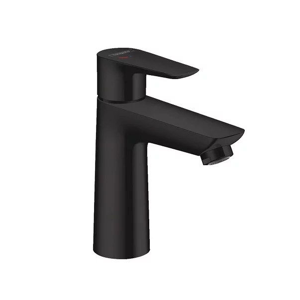 Baterii baie - Baterie lavoar Hansgrohe Talis E 110 CoolStart negru mat cu ventil Pop-Up