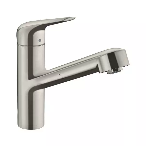 Baterii cu dus extractabil - Baterie bucatarie cu dus extractibil crom periat Hansgrohe Focus M42 150 cu 1 jet