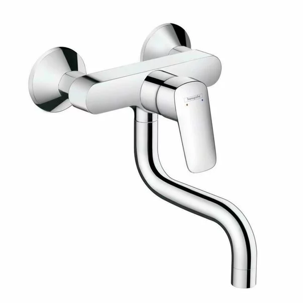 Bucatarie - Baterie bucatarie Hansgrohe Logis cu montaj pe perete crom